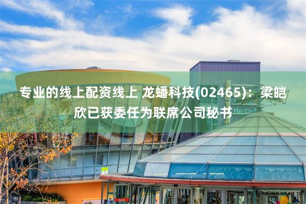 专业的线上配资线上 龙蟠科技(02465)：梁皑欣已获委任为联席公司秘书