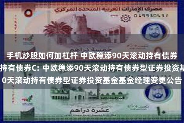 手机炒股如何加杠杆 中欧稳添90天滚动持有债券A,中欧稳添90天滚动持有债券C: 中欧稳添90天滚动持有债券型证券投资基金基金经理变更公告
