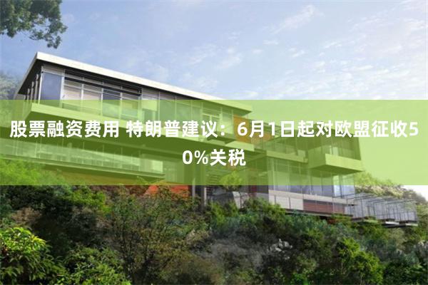 股票融资费用 特朗普建议：6月1日起对欧盟征收50%关税