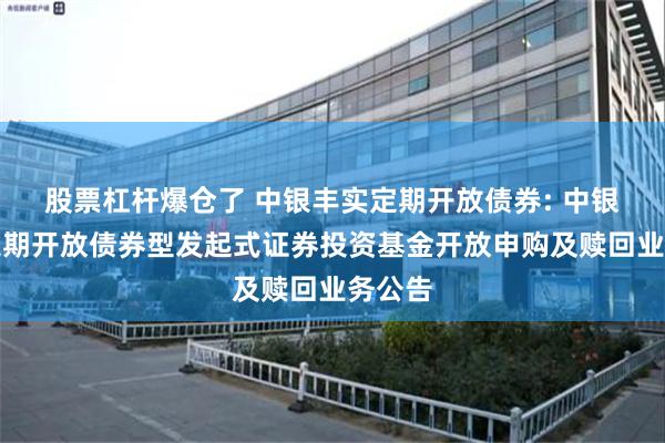 股票杠杆爆仓了 中银丰实定期开放债券: 中银丰实定期开放债券型发起式证券投资基金开放申购及赎回业务公告