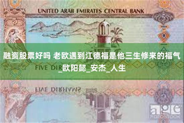 融资股票好吗 老欧遇到江德福是他三生修来的福气_欧阳懿_安杰_人生
